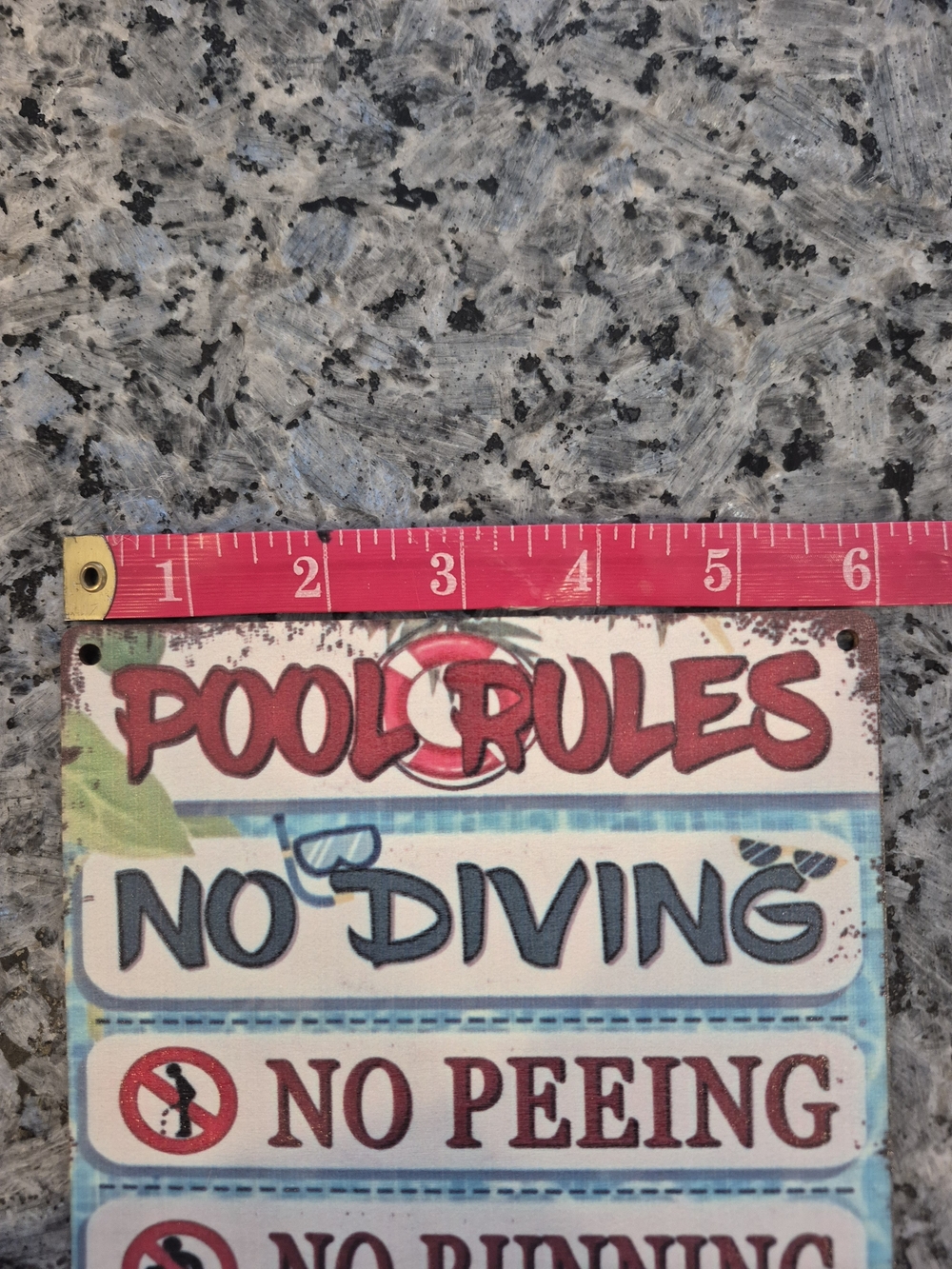 Swim Pool Rules Sign - Multicolor - Picture 2 of 5